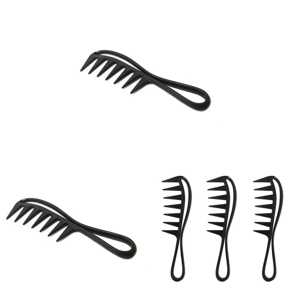Hair Comb With Fish Bone Handle Large Teeth Styling Brush For Mens Hair Styling And Haircare