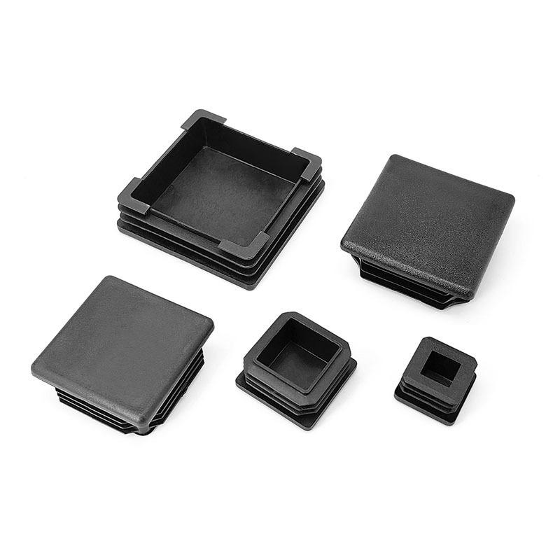 Square Plastic Black Blanking End Caps 13x13mm-120x120mm Inner Plug Cap Furniture Leg Tube Pipe Inserts Plugs Decorative Dust