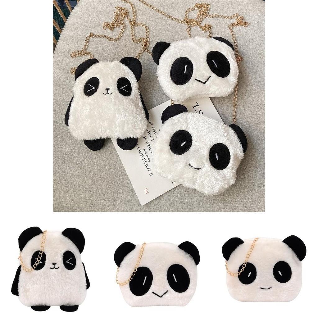 Adorable Panda Plush Shoulder Bag For Women Fashionable Korean Inspired Cute Design
