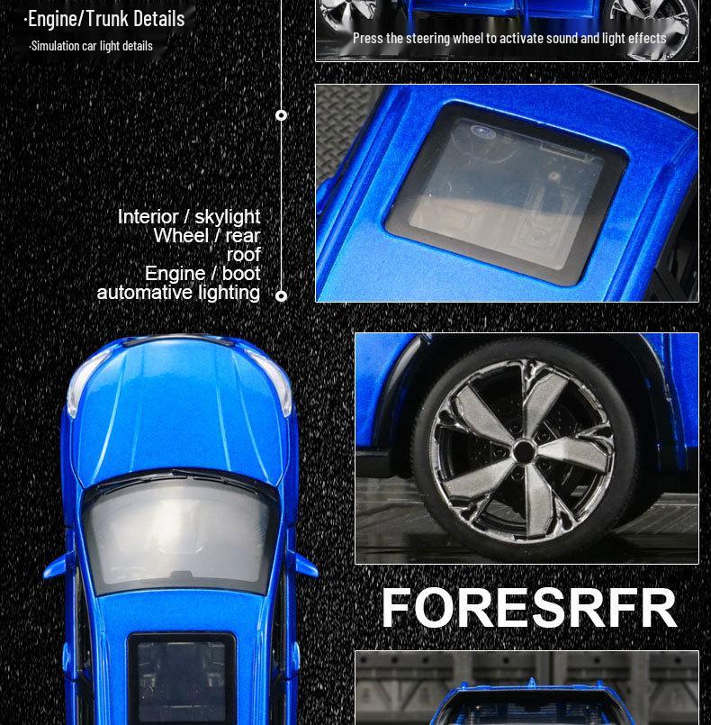 Qiyi Q3006A Forester Alloy Toy Car with Pull Back, Sound, Light & Openable Doors - Ideal Kids' Gift