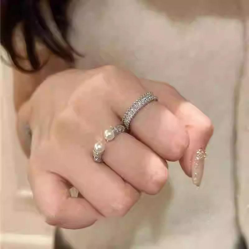 Prsten na otevírání sáčků se cukrem, pozlacený skutečným zlatem, osazený diamanty, Lehký, Vysoce luxusní, High-end, Prsten na ukazováček, Univerzální šperk pro dojíždění