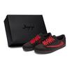 Travis Scott x Jordan Air Jordan 1 Resistenti all'abrasione Traspiranti Basse Vintage Scarpe da Basket Unisex Rosse DM7866-202(Team80-S-BOX)