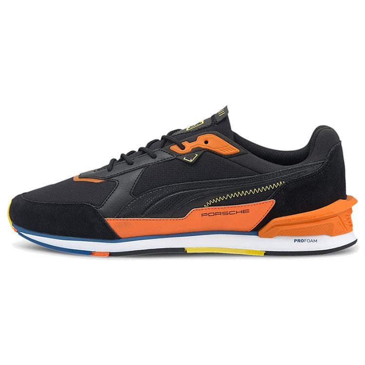 Puma Men's Black Porsche Legacy X Low Racer Carrot Sneakers Star-Sapphire 306811-01 Cm