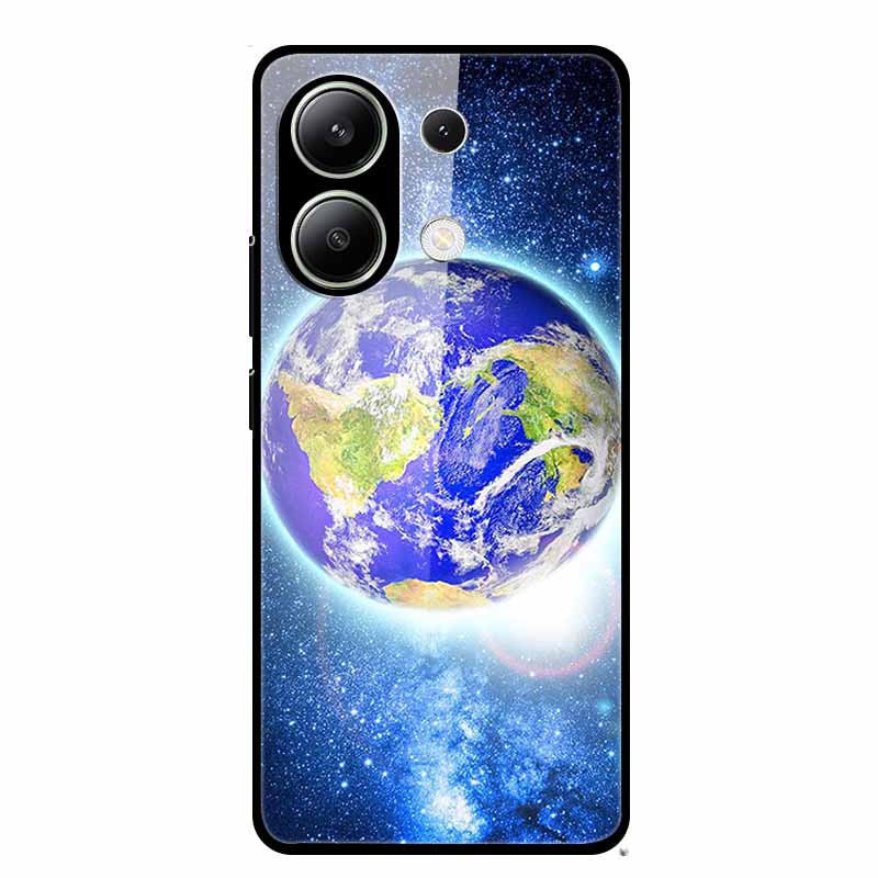 Glass Case For Xiaomi Redmi Note 13 Case Soft Bumper Tempered Glass Hard Back Cover For Redmi Note 13 Pro Phone Case Funda Coque