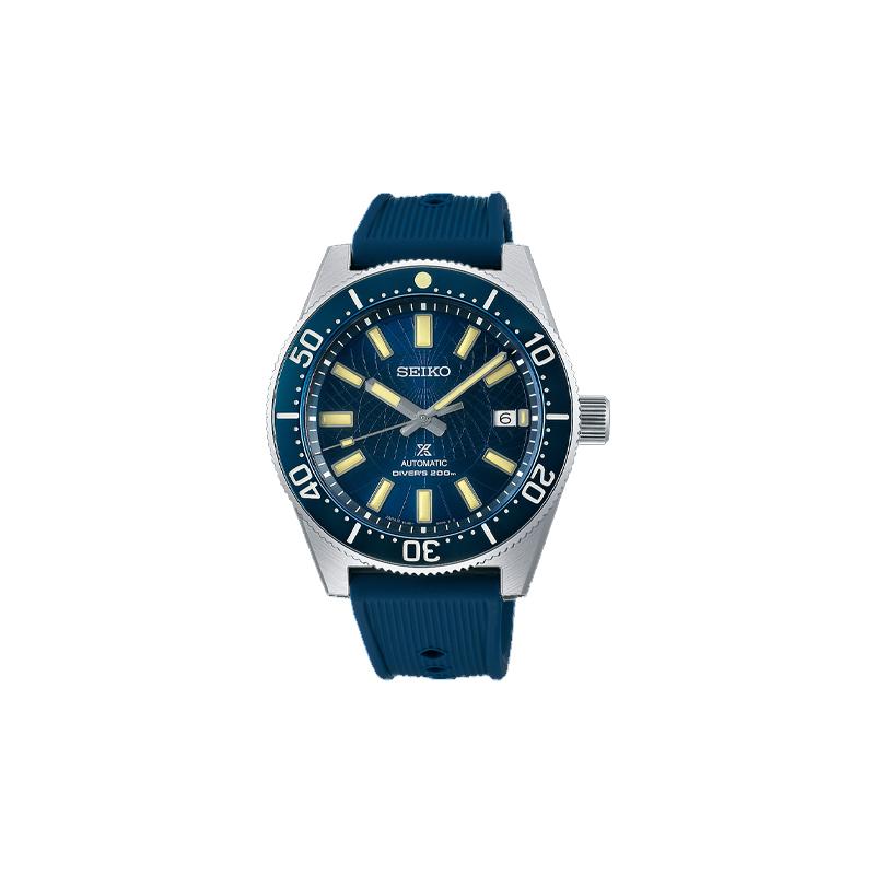 SEIKO prospex 200 meters waterproof mechanical movement automatic + manual silicone strap men s watch blue SBDX053 синий
