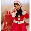 Santa Cosplay for Cute Christmas Santa Claus Costume with Fluffy Santa Claus Cosplay Costume for School and Performances [easylivegogo] Kids, Girls,