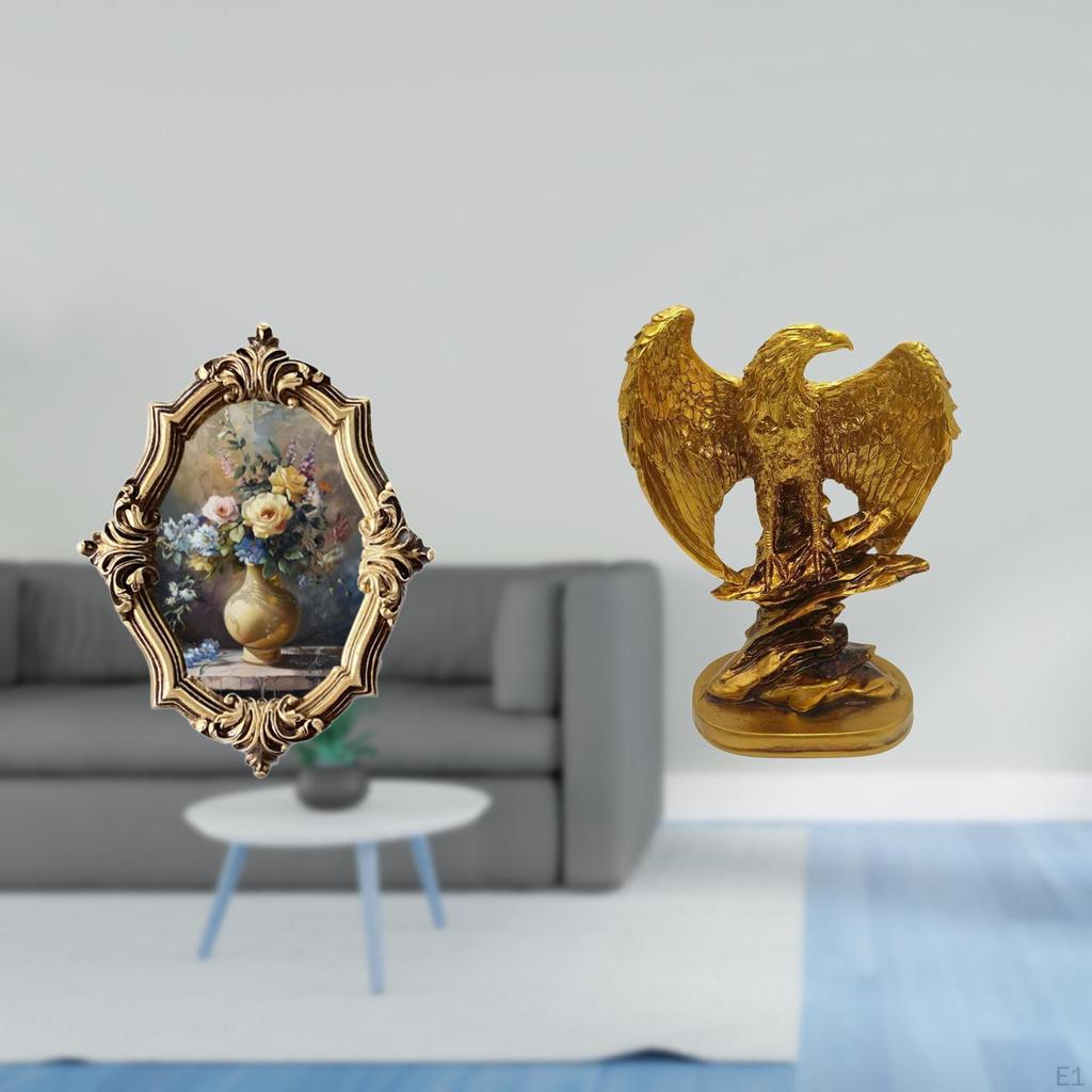 Vintage Resin Photo Frame and Sculpture Art Collection for Office Bedroom Gallery Wall Decoration