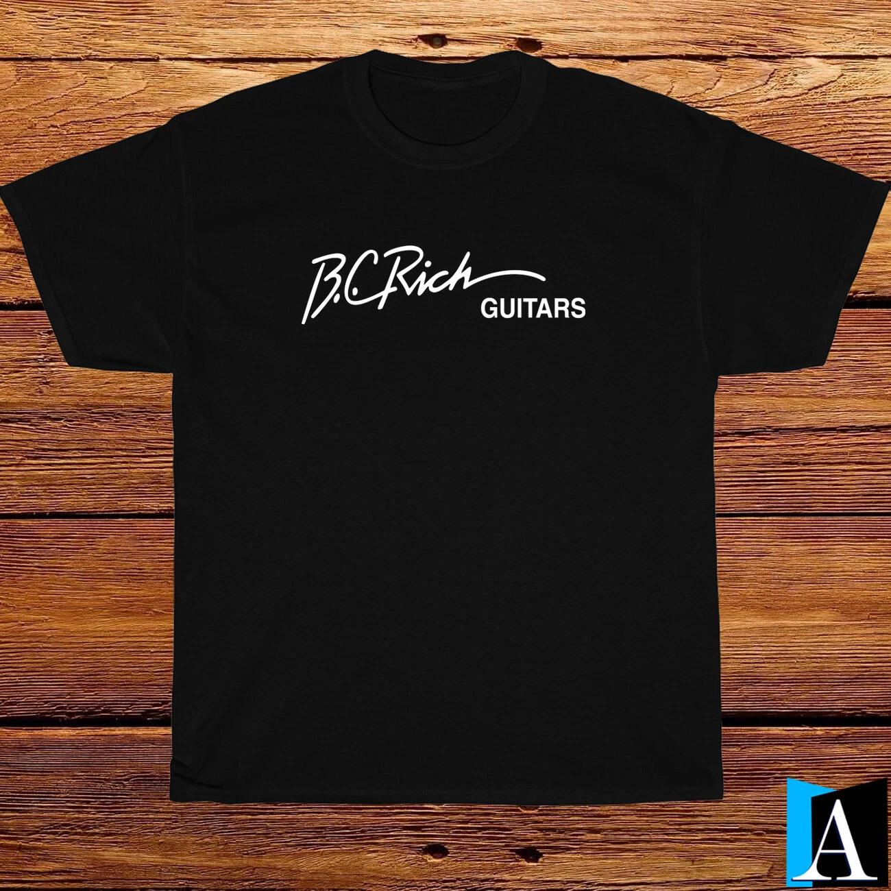 New Shirt BC RICH Guitars Music Logo T-Shirt Black/White/Grey/Navy Size S-5XL S