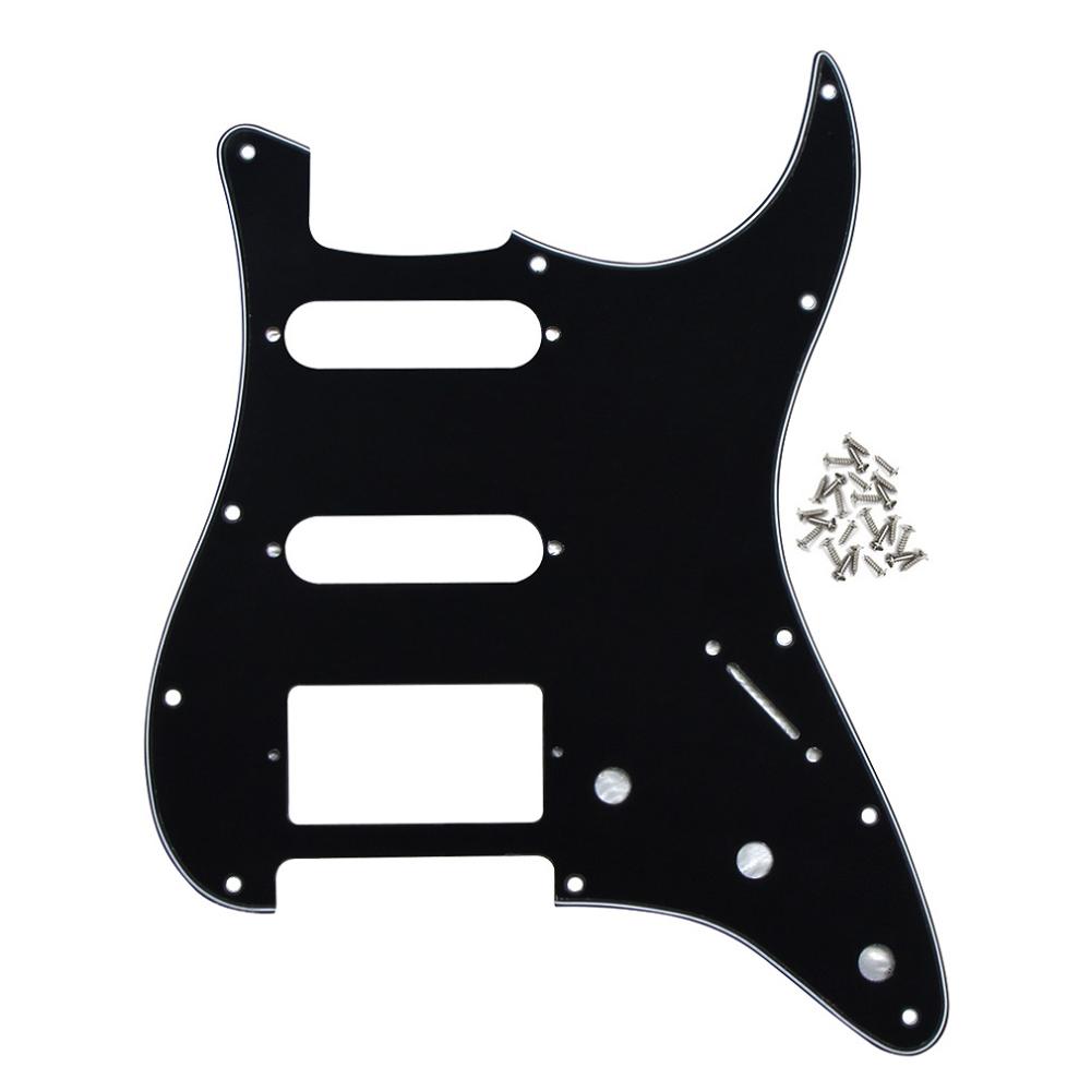 FLEOR 11 Holes HSS Electric Guitar Pickguard SSH Guard Scratch Plate & Screws fit ST Guitar Parts, 8 Colors Option