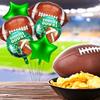 6 Stück Rugby-Thema Super Bowl Aluminiumfolien-Ballonset Geburtstagsfeier Dekoration Rugby-Thema Party Event Ballon Zubehör