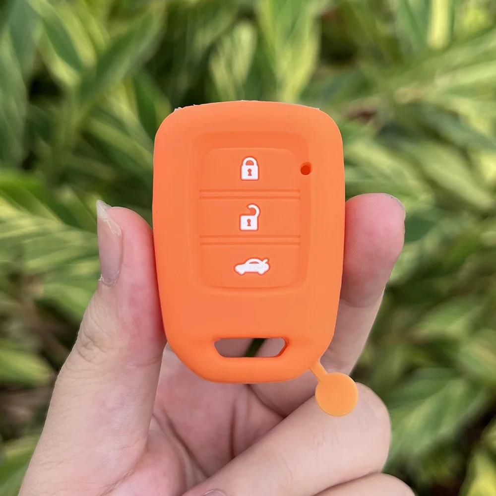 3button Silicone Car Key Fob Cap Cover Protect Skin Case Rubber Shell Hood Set for HONDA Jazz Civic Jade Vezel City Fit HR-V HRV