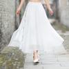 Vintage Embroidered Fairy Skirts with Floral Button and Chiffon Skirt