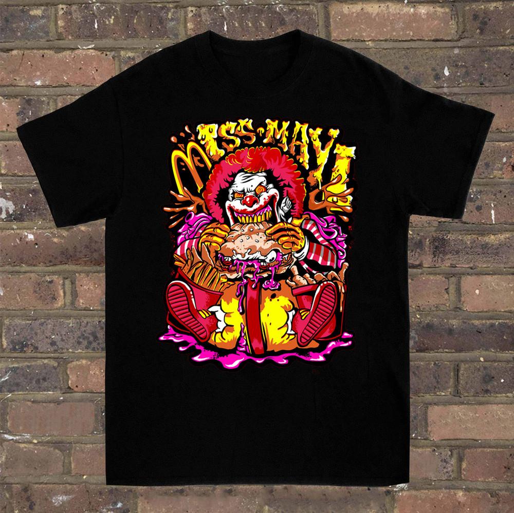 MISS MAY I CLOWN MAD RONALD SLIM BURGER NEW BLACK T-SHIRT Unisex T-Shirt M