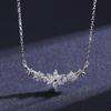 MODIAN 925 Sterling Silver Dazzling Clear CZ With Daisy Flower Pendant Necklace for Women Link Chain Wedding Engagement Jewelry