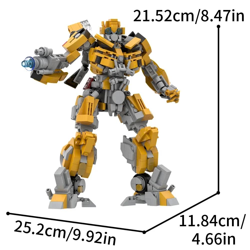 MOC Megatron Transforming Mech Robot Bricks Model Autobots Movie Bumblebee Shapeshifting Justice Robot Building Blocks Toys Gift