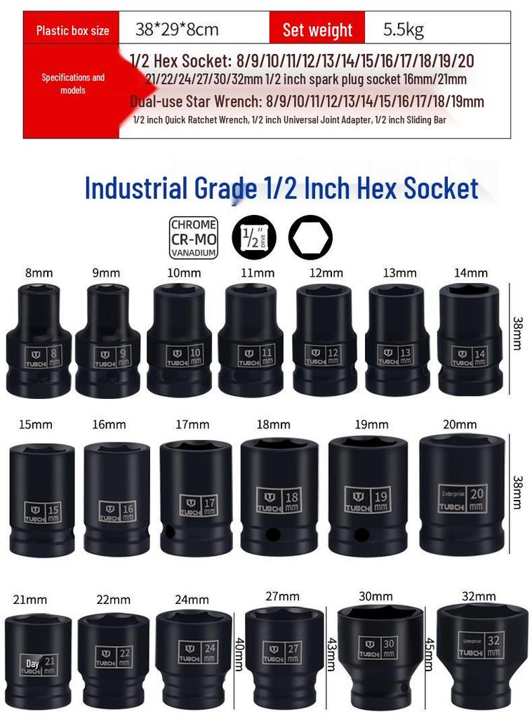 37-Piece Car Repair Tool Set: Ratchet, Wrench, and Socket Combination