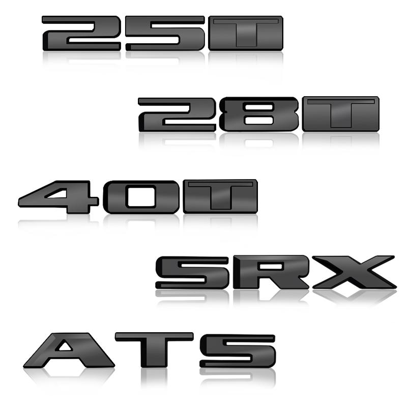 Bright Black Metal Car Rear Trunk Emblem Badge For Cadillac CT4 CT5 CT6 XT4 XT5 XT6 CTS XTS ATS SRX SRX4 ATSL AWD 25T 28T 40T Cnkym77