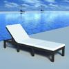 Day and Night - Day and Night Garden Lounger with Black Synthetic Rattan Cushion