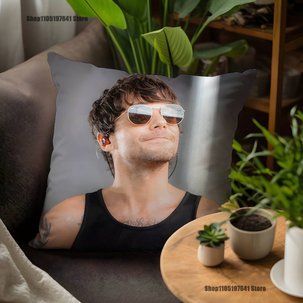 Louis T-TomlinsonS Singer Pillow Case For Sofa Decor Car Office Room Printing Cushion Cover Decorations and Protector