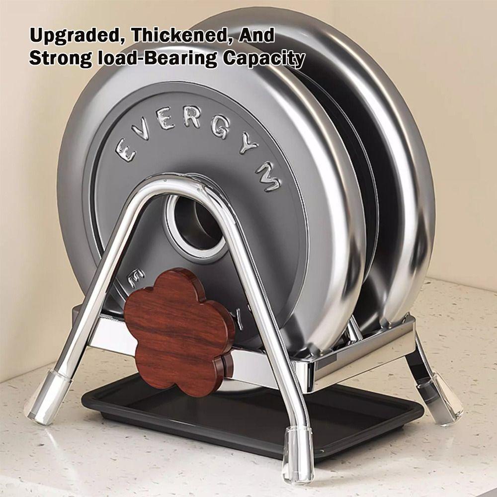 Nützlicher Edelstahl-Schneidebrett-Halter Stabiles verdicktes Schneidebrett-Gestell Rostfreier platzsparender Topfdeckel-Ständer für die Küche