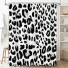 Animal Print Shower Curtain Jungle Leopard Pattern Bathroom Decor Wild Nature Theme Waterproof Fabric Liner for Home