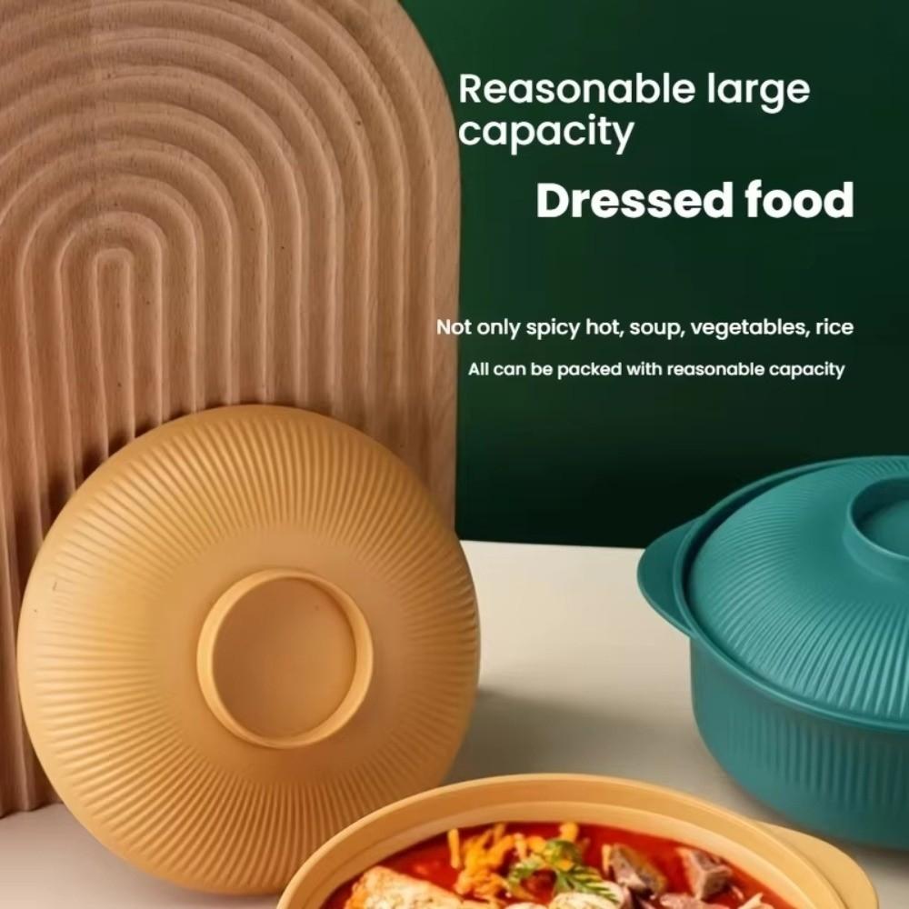 Lid Cover Instant Noodle Bowls 1L Capacity Soup Bowls Durable Plastic Rice Bowl Hot Rice