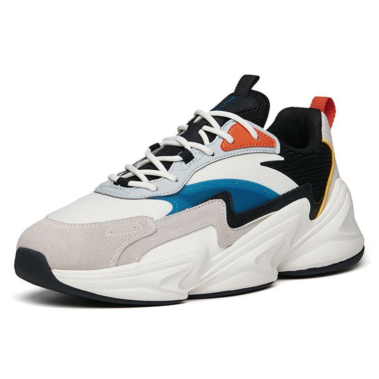 Anta Comfortable Sports Shock Absorbing Non-Slip Wear-Resistant Low-Top Casual Shoes Men sneakers Gray White Black 112218883-2