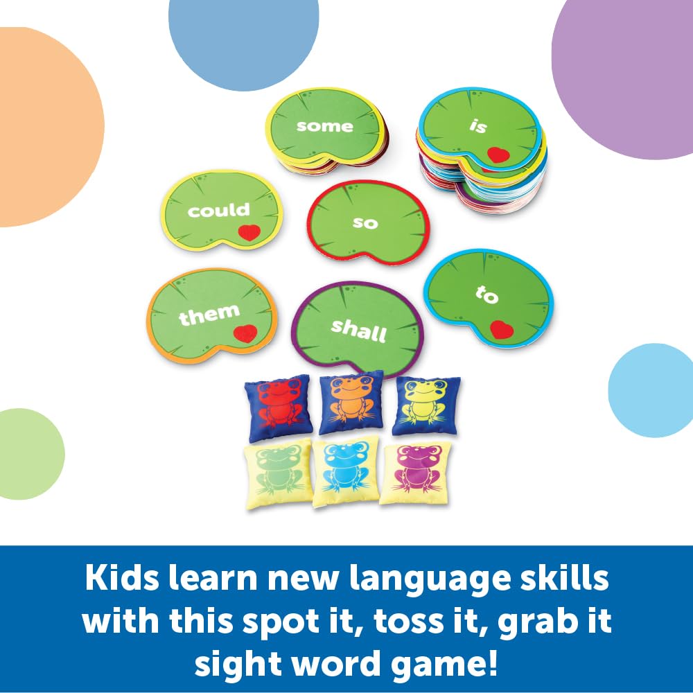 Learning Resources Sight Word Toss English Vocabulary Game for Authentic Toddlers, LER4698,