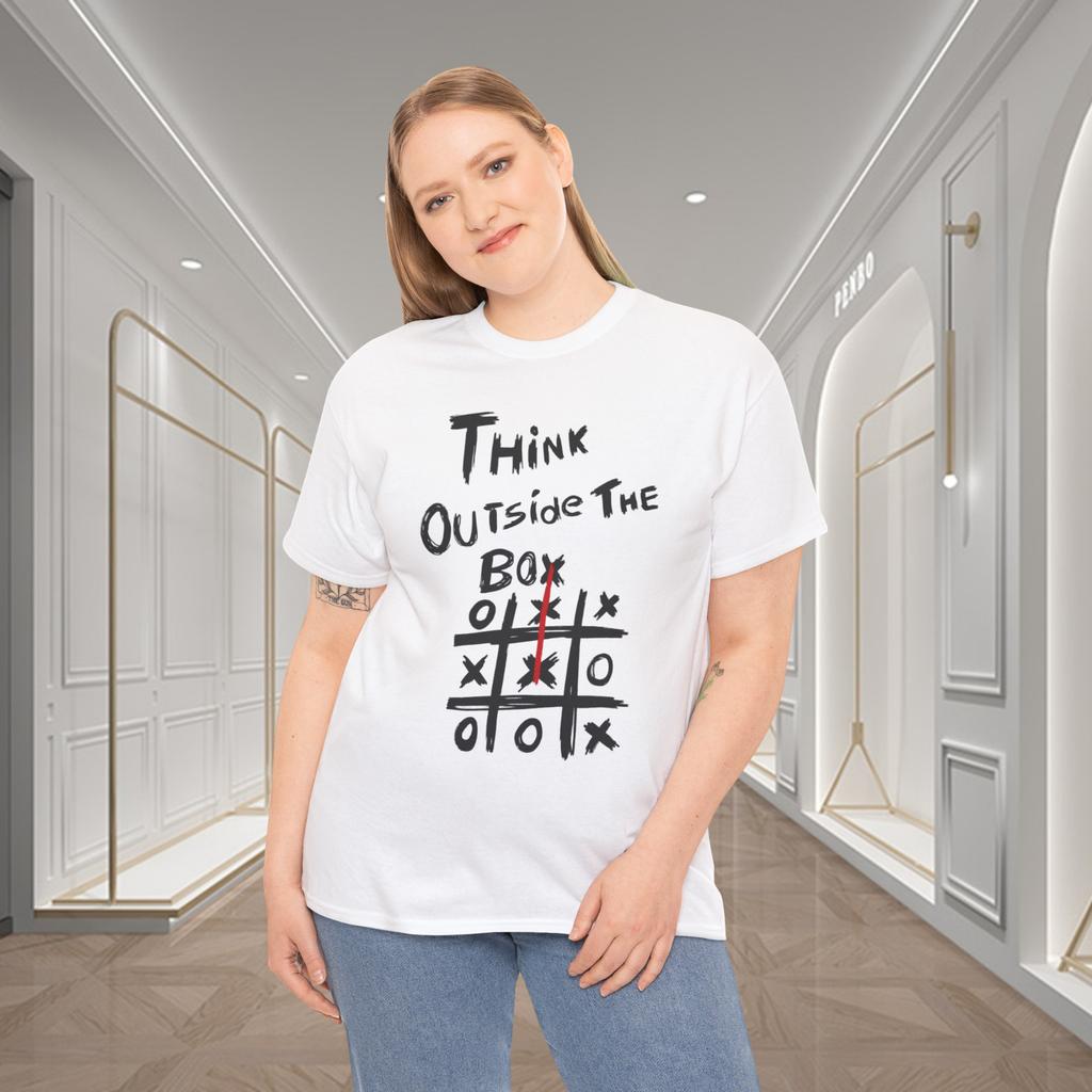 Think Outside The Box Tic Tac Toe Strategy Graphic T-Shirt