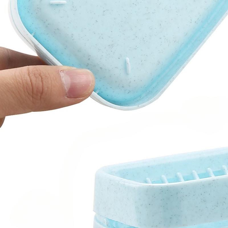 1pcs Portable Soap Holder Double-layer Plastic Shower Soap Dishes Non-slip Draining Tools Drainage Soap Box Bath Bathroom Tools