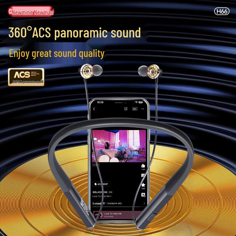 Newman H66 Neckband Sport Bluetooth Earbuds