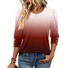 Women's Fashion Three-Quarter Sleeve Crewneck T-Shirt Casual Top for Everyday Wear
