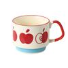 300ml Japanese Flower Coffee Mug Set Retro Ceramic Milk Oats Mug Office Water Handgrip Cup Kitchen Party Drinkware Set