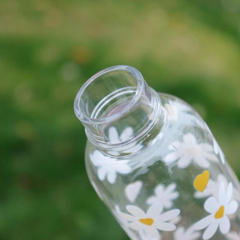480ML New Simple Print Water Bottle Sports Water Cup Large Capacity Portable Plastic Cups Kids School Water Cup Motivational Cup