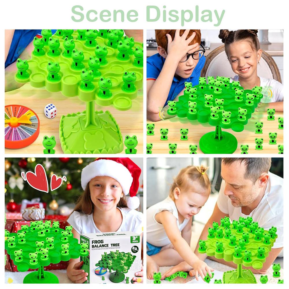 Montessori Math Toys Fun Frog Balance Tree Children Balancing Board Game Parent-child Interaction Tabletop Balance Game Toy Gift
