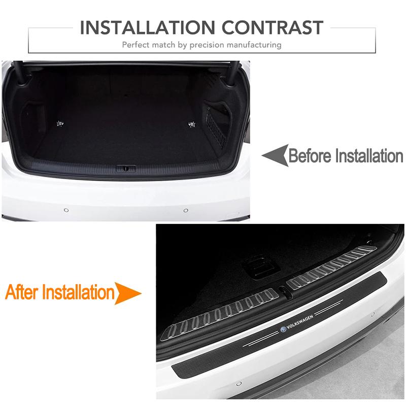 2026 Heißer Aufkleber Hochwertiger Karbonfaser Auto Türschwellerschutz Aufkleber Für Volkswagen R Golf Tiguan Jetta Transporter Passat