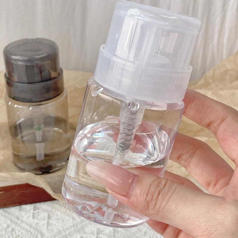 Refillable Nail Art Polish Remover Bottle – Empty Press-Pump Dispenser for Manicure and Makeup Cleaning