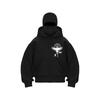 Unisex Gothic Punk Reißverschluss Kapuzenpullover mit Fleece-Futter Langarm Oversized Streetwear Oberteil Winter