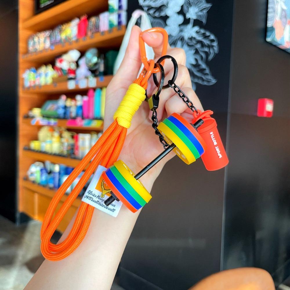 Detachable Simulation Dumbbells Keyring Dopamine Fitness Series Pendant Gifts