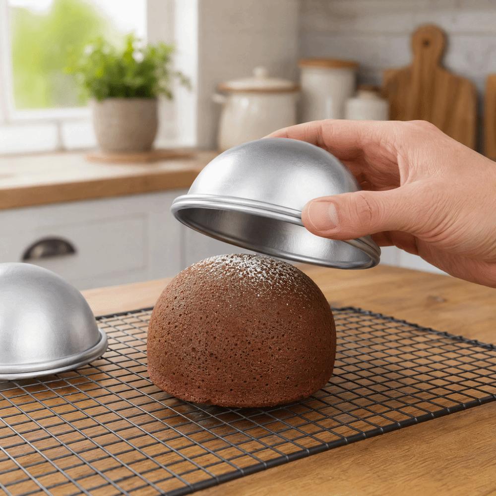Aluminum Half Sphere Mold Shallow Half Sphere Semicircle Cake Pan Mini Dessert Mold Cake Baking M