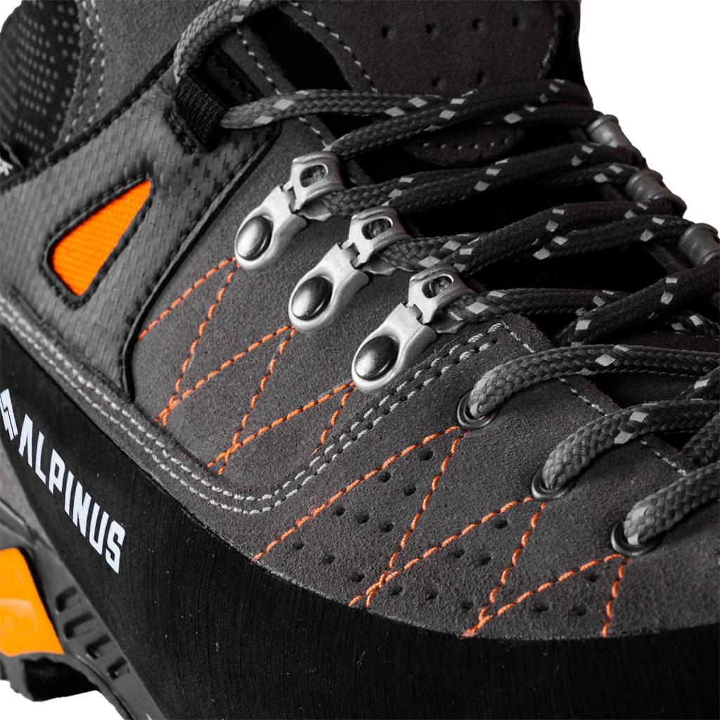 Alpinus The Ridge Mid Pro Trekking Shoes Anthracite-Orange Gr43288 Size 42