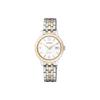 Eco-Drive Series 50M Water Resistant Quartz Watch Stainless Steel Strap 27.5Mm White Dial Women Watches EW2234-55A