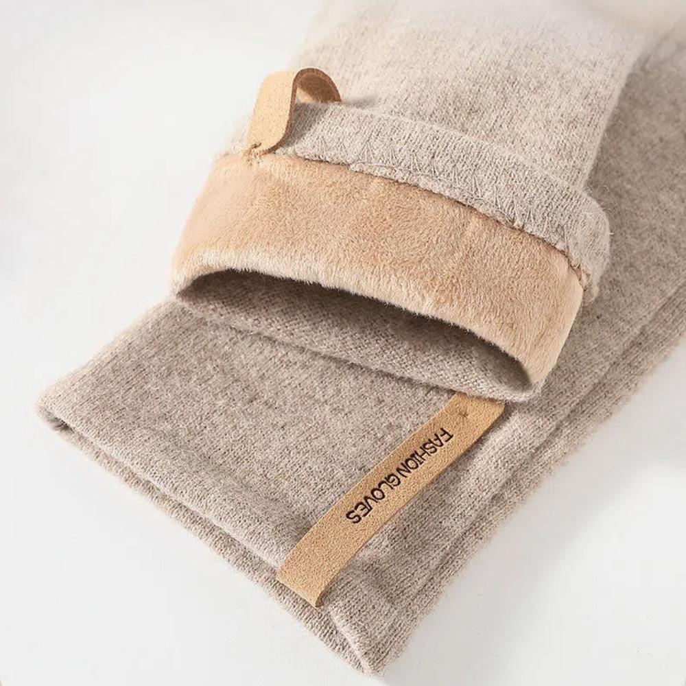 Touch Screen Winter Gloves Windproof Women's Gloves Elegant Cashmere Gloves  Cycling