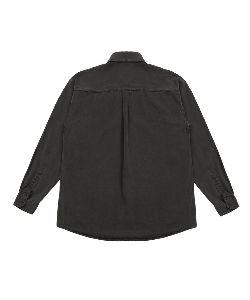 Arcane Punk Pigment Coated Shirt Charcoal