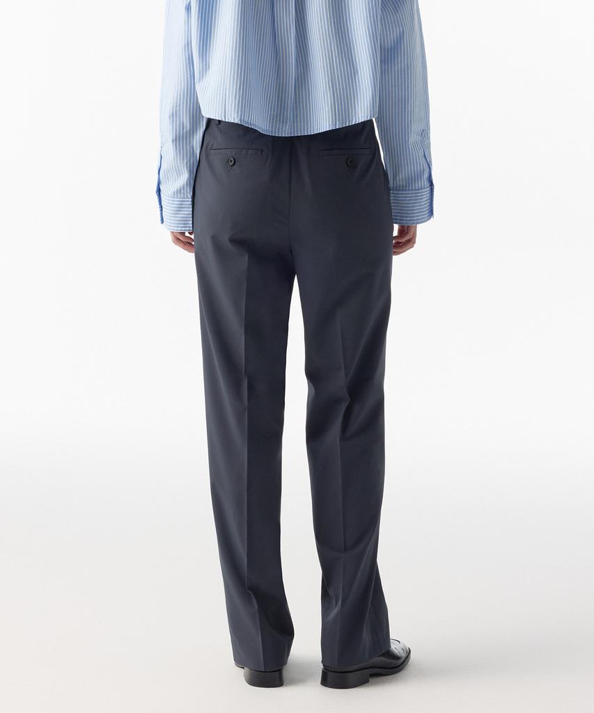 MUSINSA STANDARD WOMAN [Cooltandard] Women'S Straight Hidden Banding Slacks [Iron Gray]