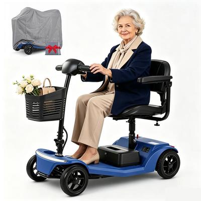 Sweetrich Scooter de movilidad plegable S2, motor de 250W, batería de plomo-ácido de 12Ah, 6 km/h, autonomía máxima de 15 km, capacidad de carga máxima de 150 kg.