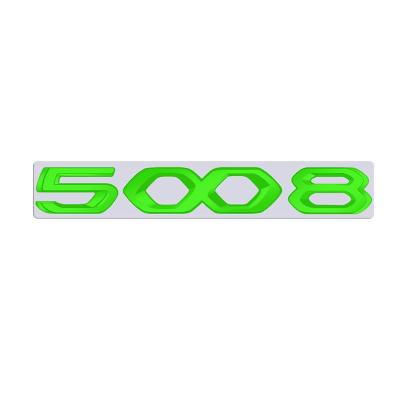 SQOB1 For Peugeot 5008 GT Car 3D Metal Letters Logo Badge Decals Sticker Car Auto Rear Trunk Alphabet Emblem Styling Stickers