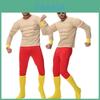Halloween Costume With Milk Silk Fabric Humorous Muscle Suit For Themed Parties
