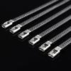 10/100pcs Stainless Steel Cable Ties 5mm Heavy Duty Self-Locking Cable Zip Tie Multi-Purpose Metal Exhaust Wrap Locking Ties