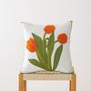 Pillowcase Floral Embroidery Cushion Case Features Vibrant Flower Patterns For Living Room Or Bedroom Decoration